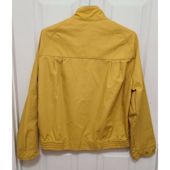 Vintage 70s H.I.S. Sportswear Men's Zip Up Bomber Jacket Solid Yellow Size XL - Picture 6 of 8